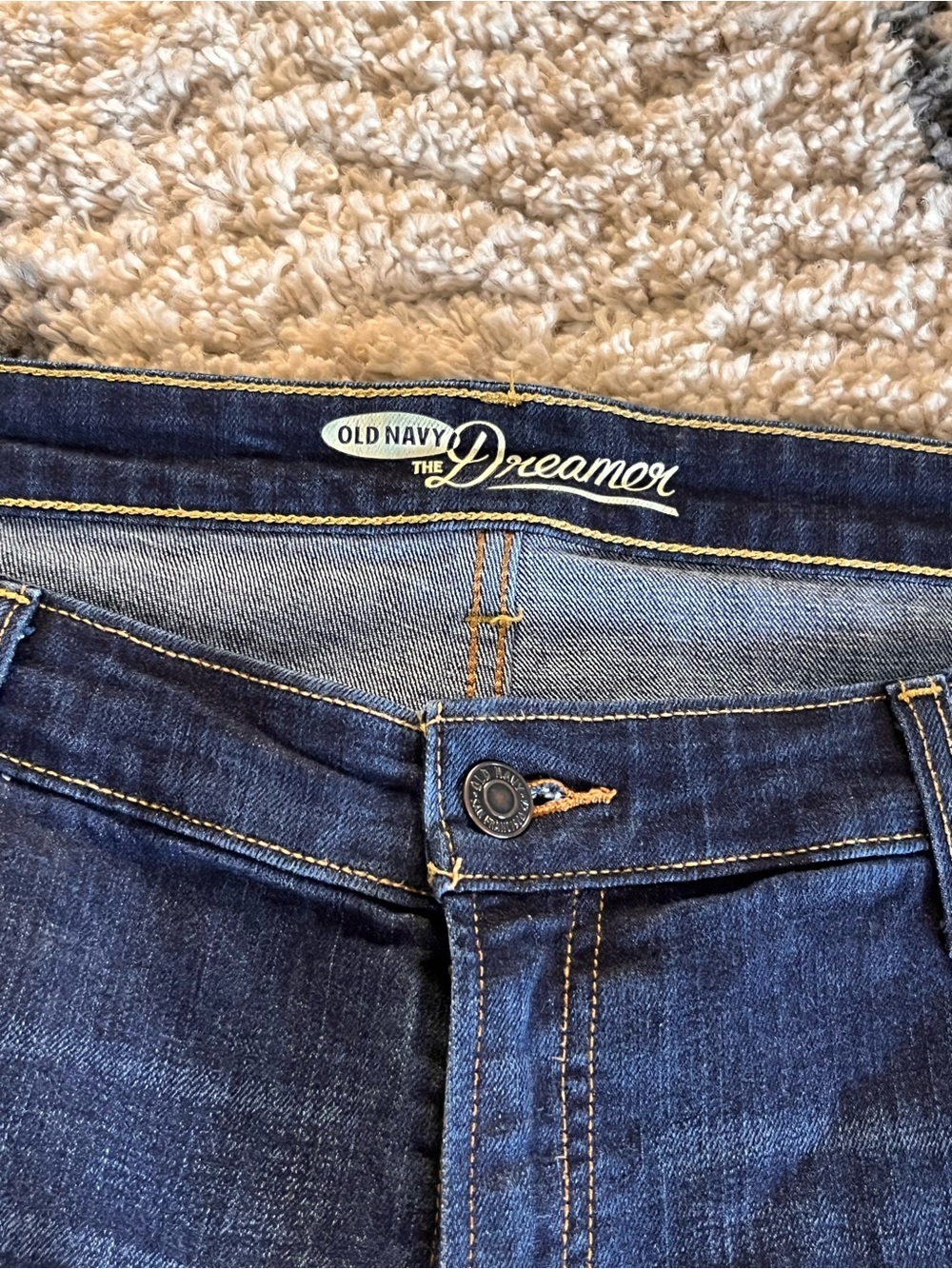 Old Navy The Dreamer Bootcut Jeans Dark Wash Stretch Denim Mid Rise 18L - Picture 3 of 6